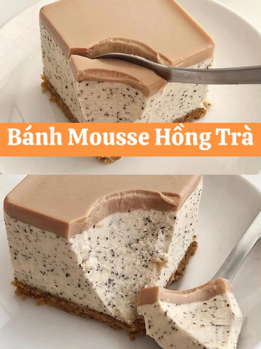 Bánh mousse hồng trà