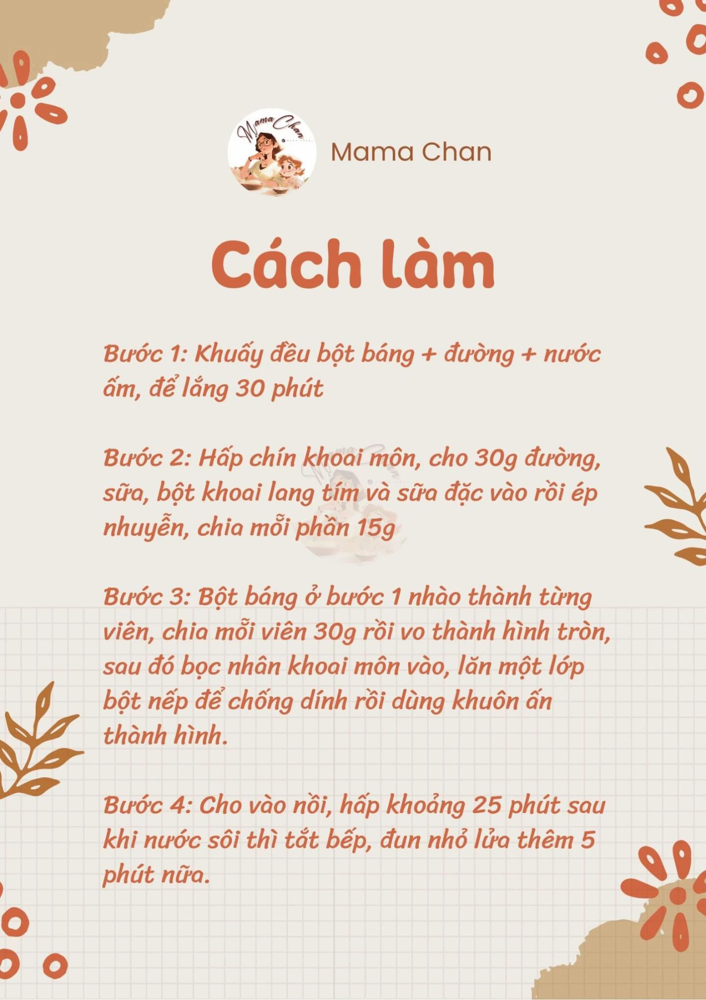 bánh sago nhân khoai môn