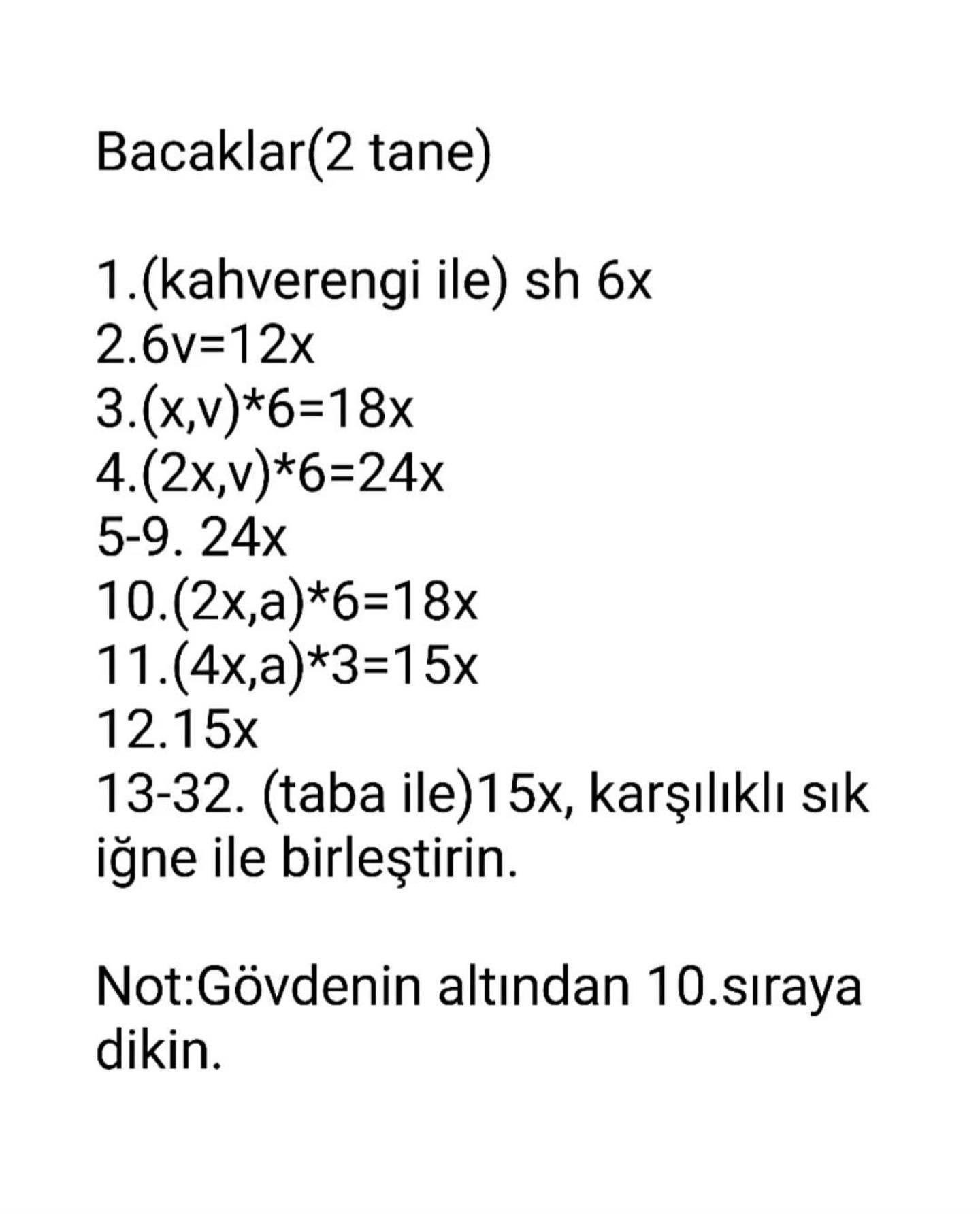 Beyaz ağızlı kızıl tilki için tığ işi modeli.