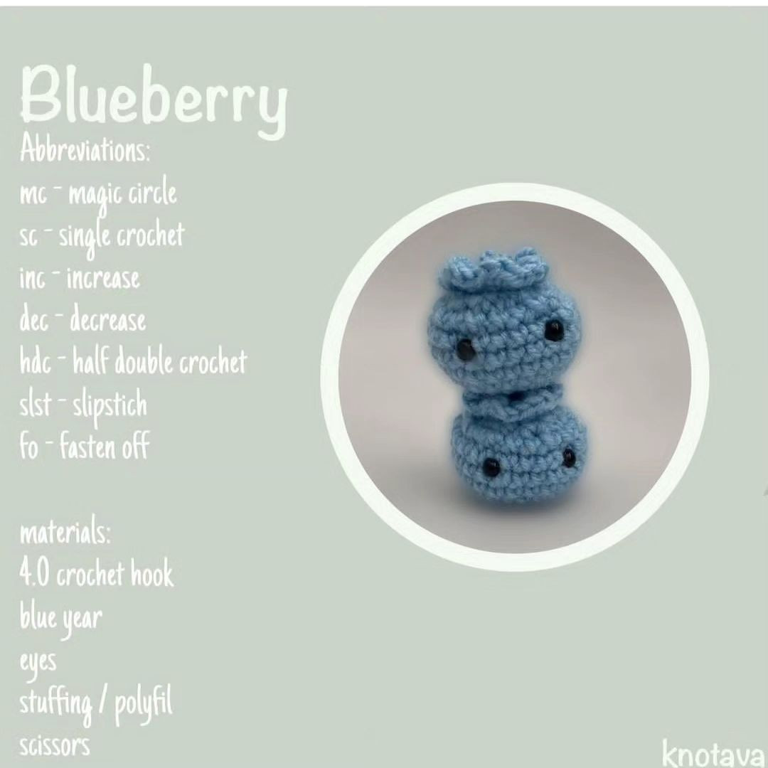 blueberry free crochet pattern