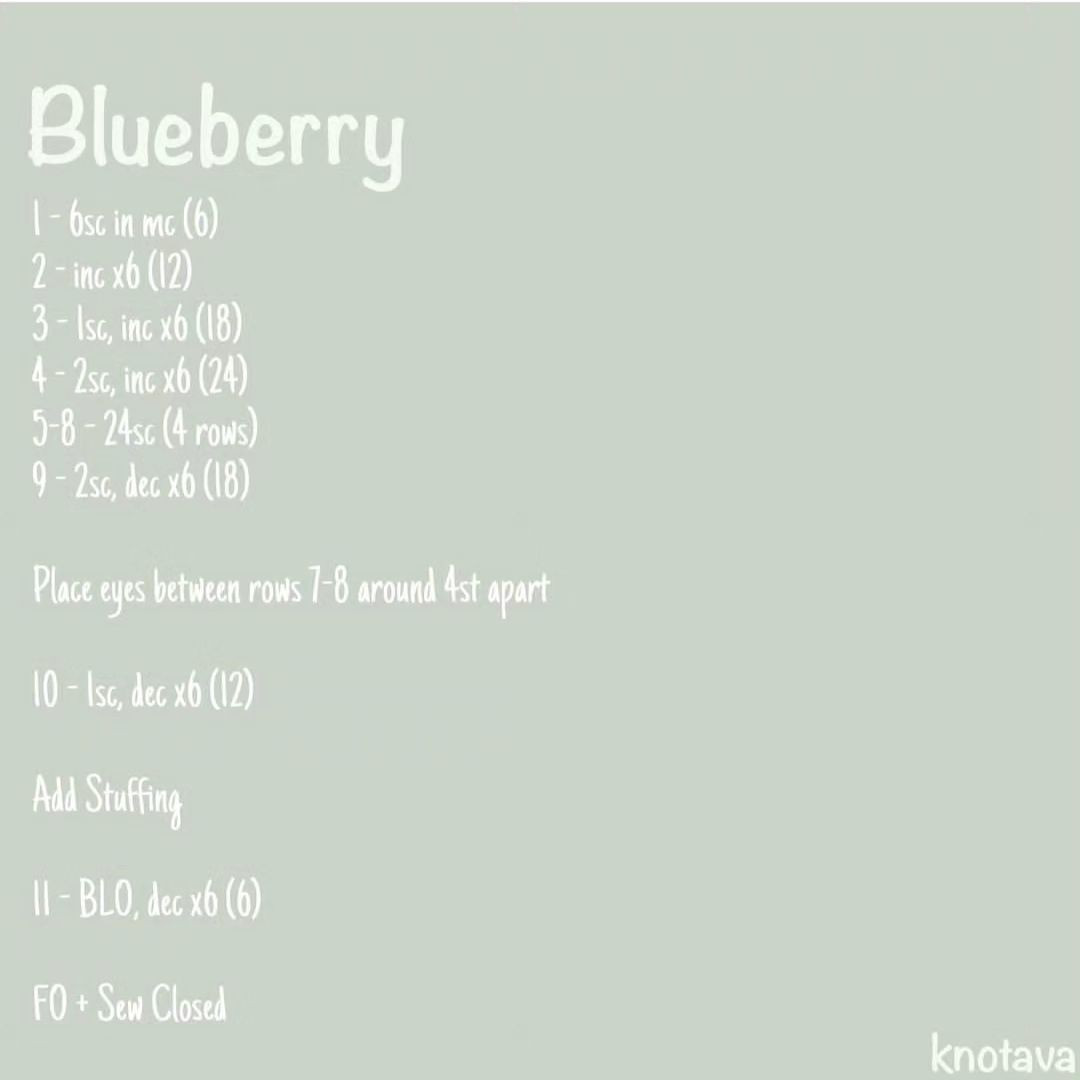 blueberry free crochet pattern