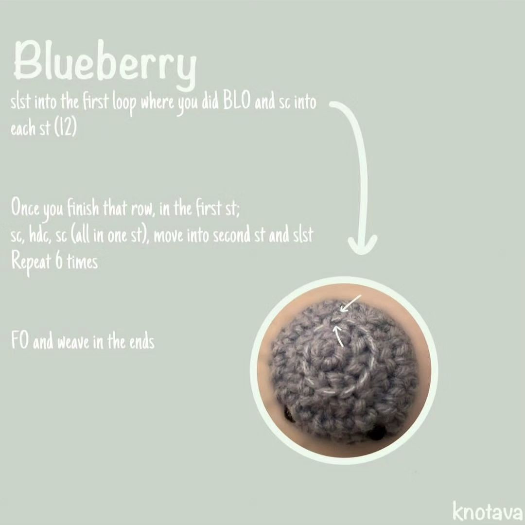 blueberry free crochet pattern