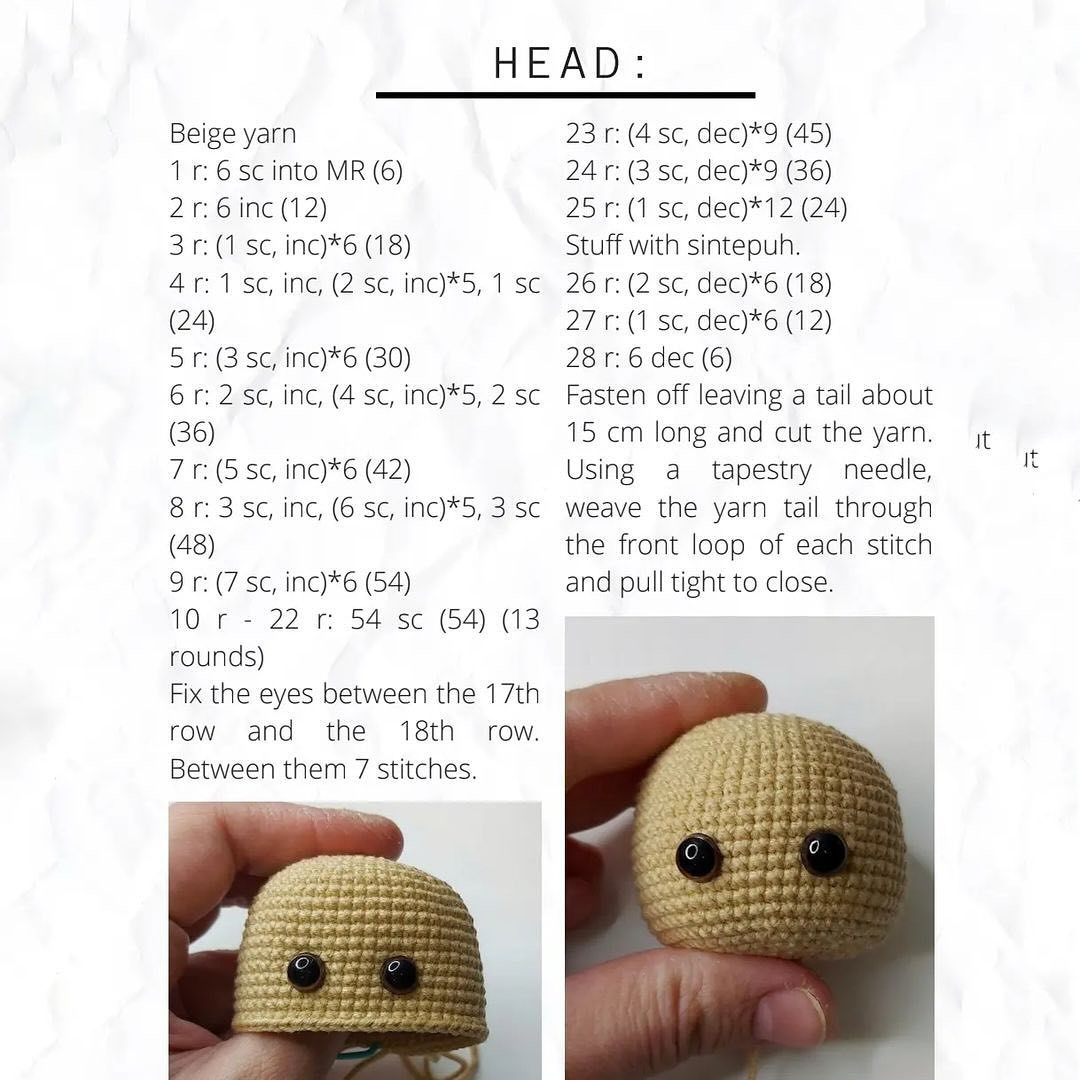 brown bee crochet pattern