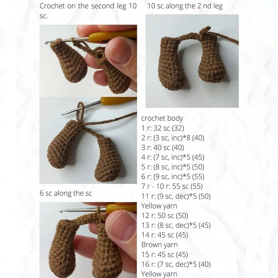 brown bee crochet pattern