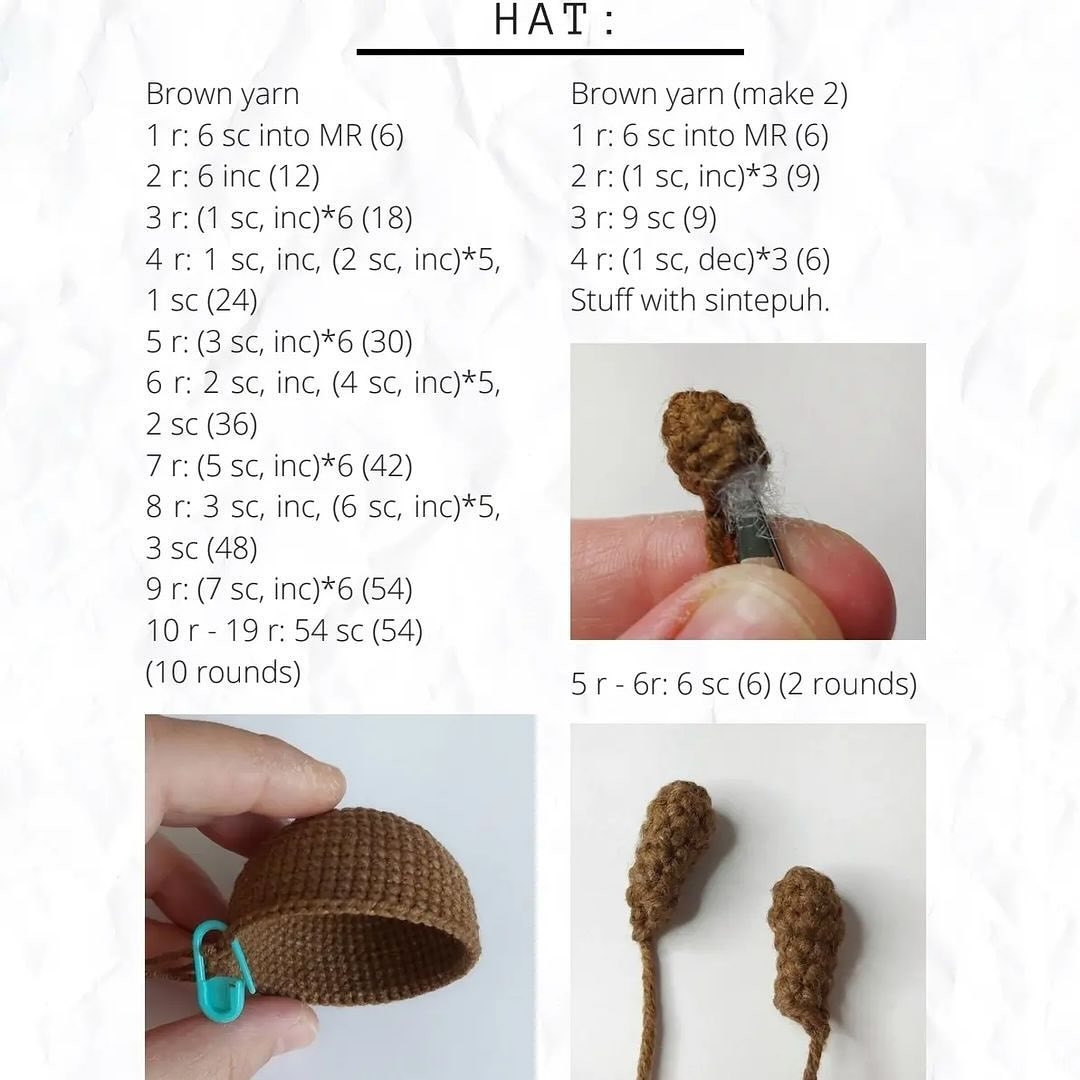 brown bee crochet pattern