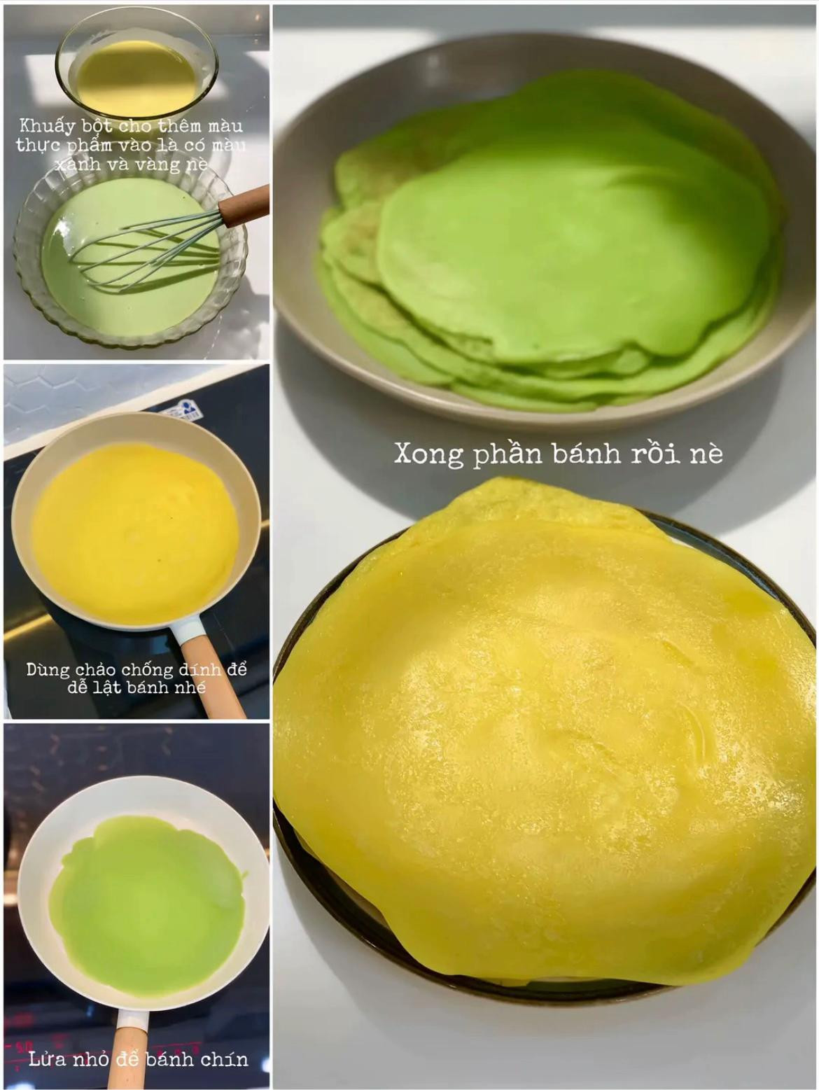 Cách làm bánh crepe sầu riêng.