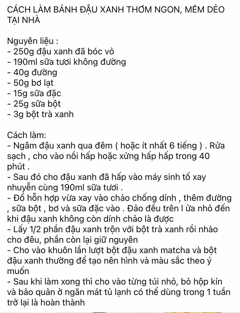 cách làm bánh đậu xanh thơm ngon mềm dẻo tại nhà