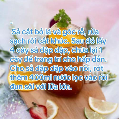 CÁCH LÀM TRÀ ĐÀO CAM SẢ SIÊU NGON