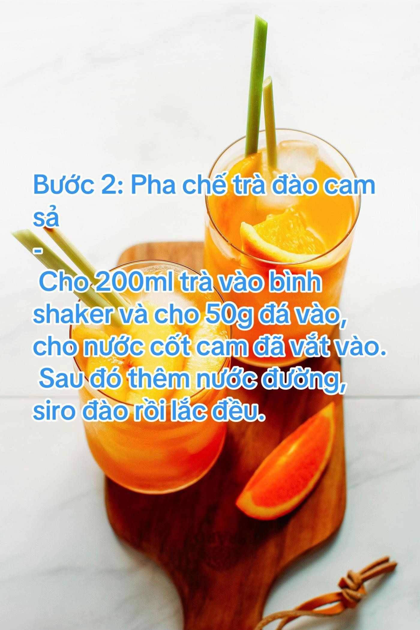 CÁCH LÀM TRÀ ĐÀO CAM SẢ SIÊU NGON