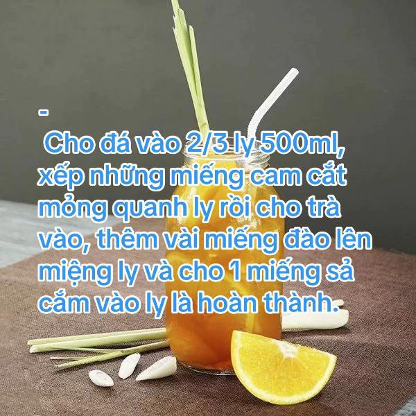 CÁCH LÀM TRÀ ĐÀO CAM SẢ SIÊU NGON