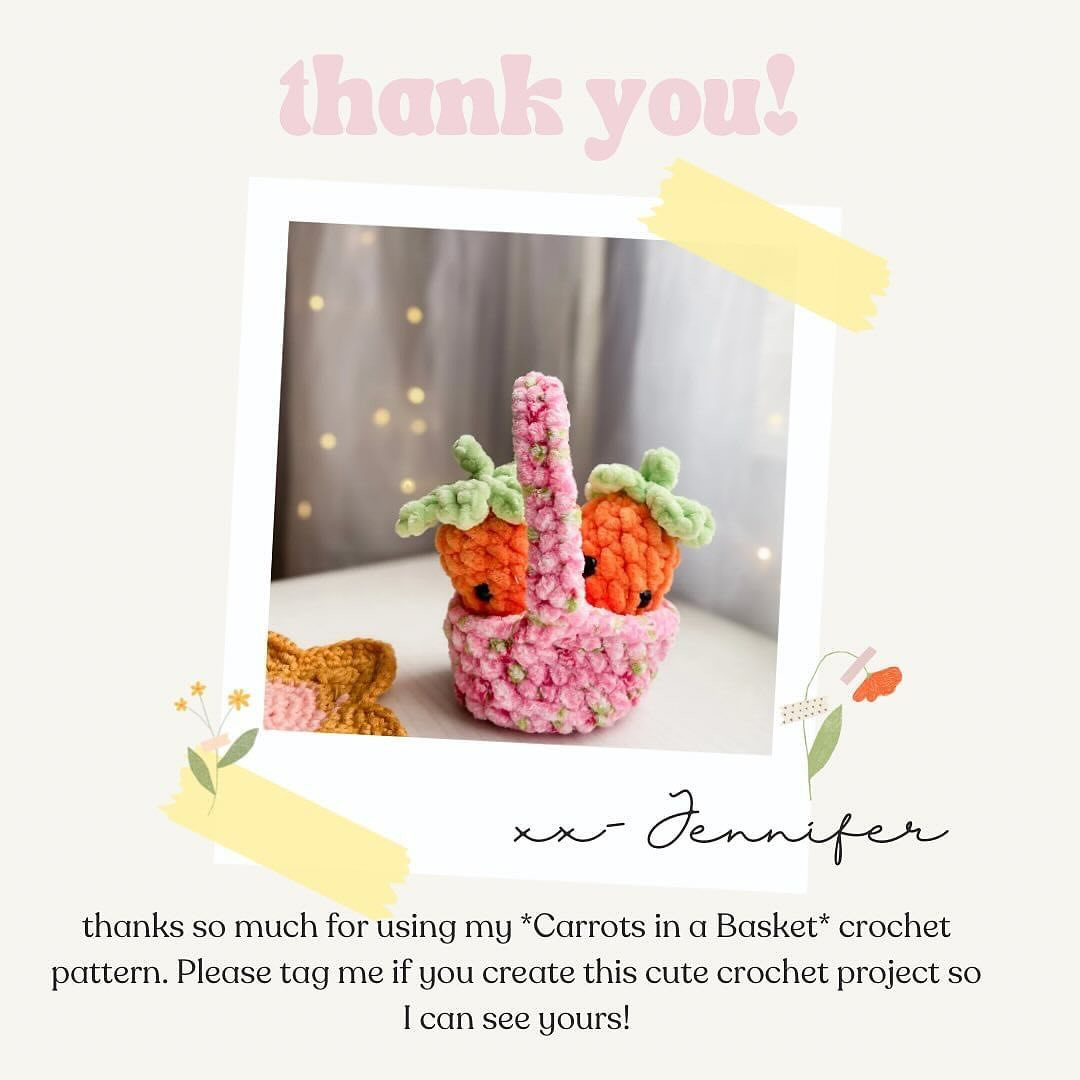 carrots in a basket crochet pattern