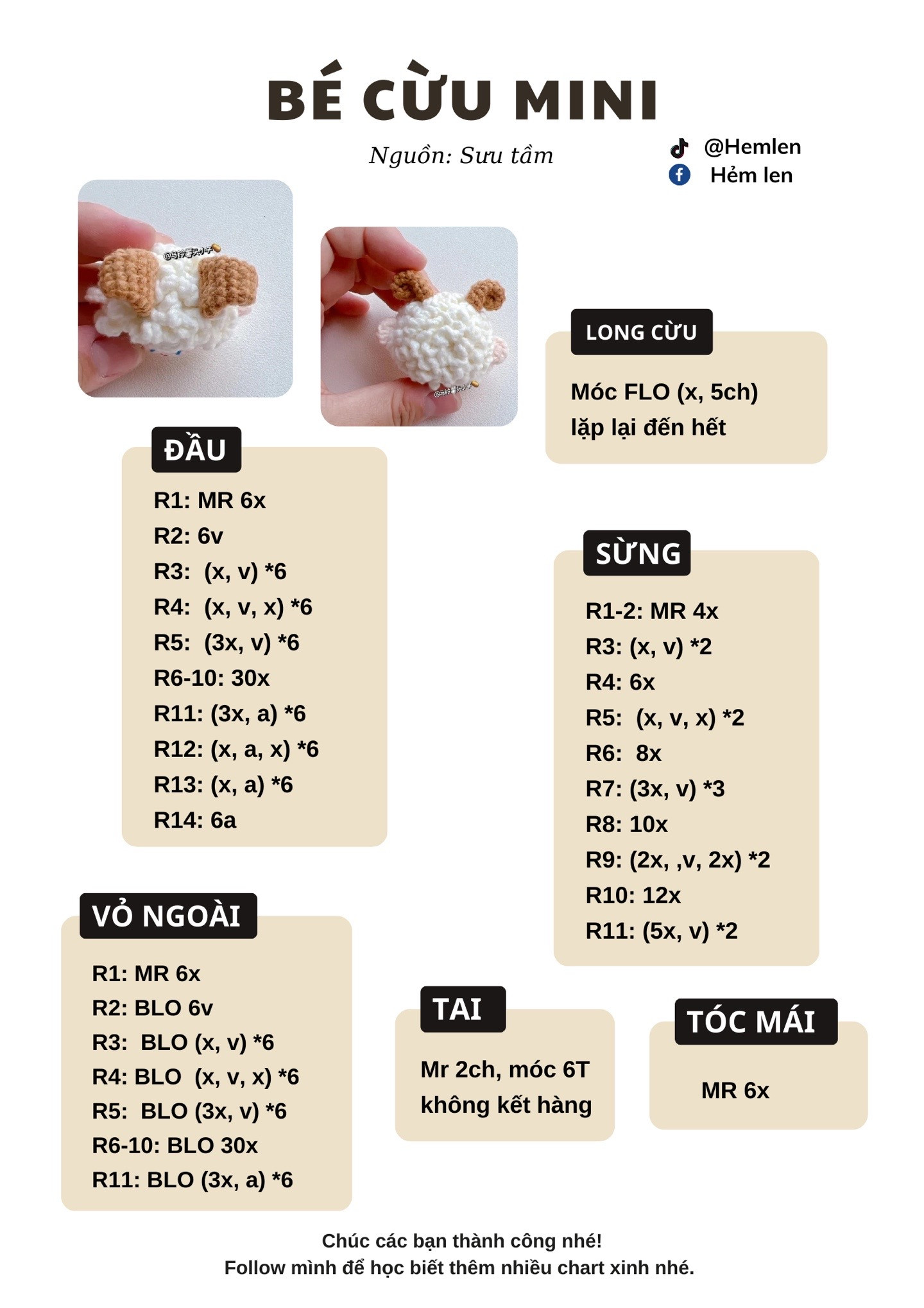 Chart bé cừu mini