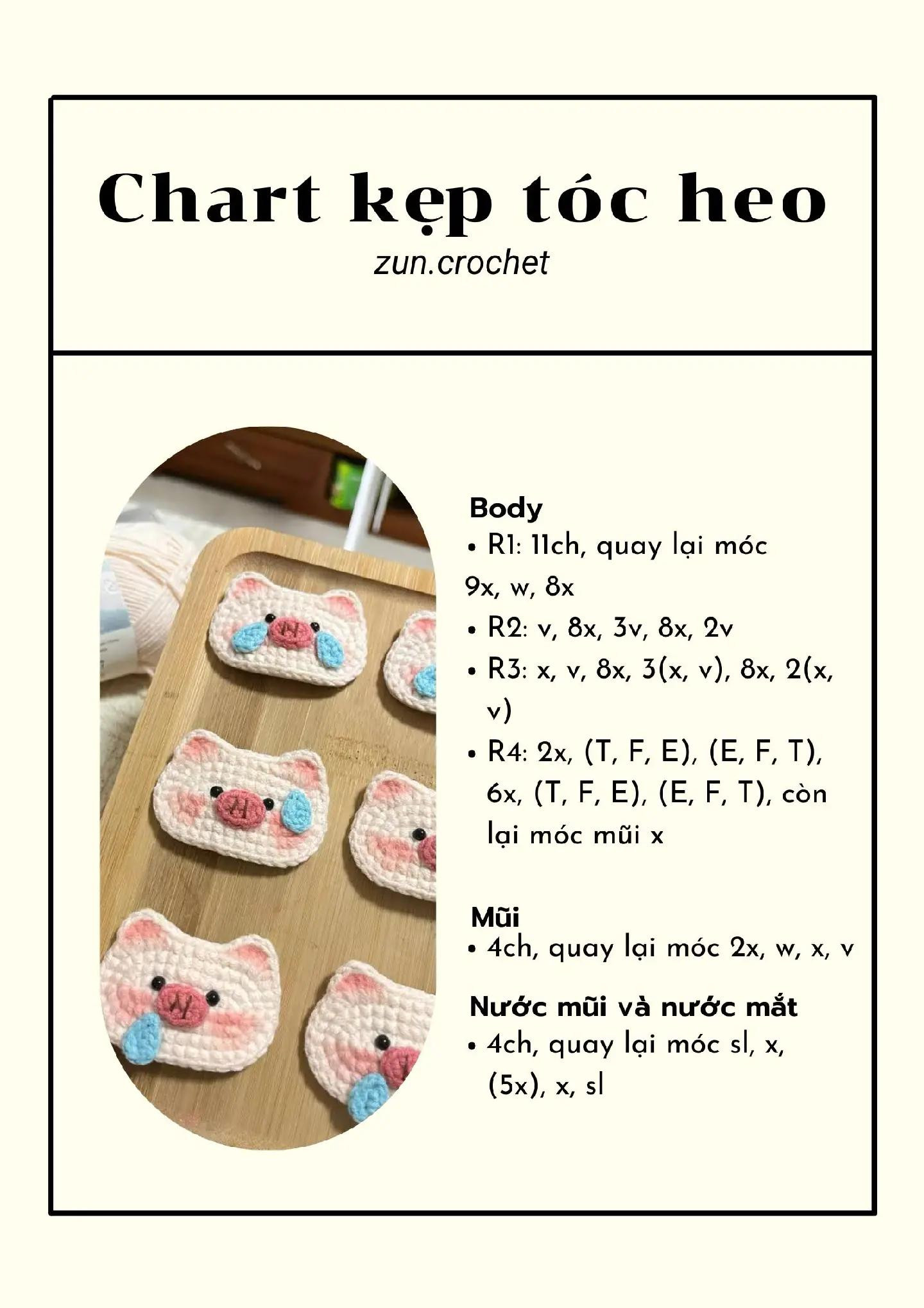 Chart kẹp tóc heo