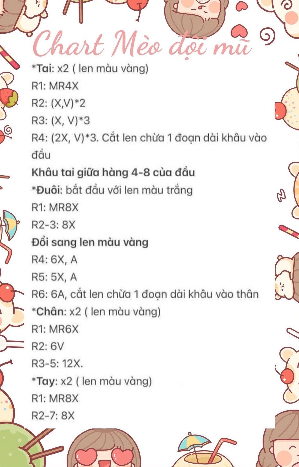 Chart mèo đội mũ size to