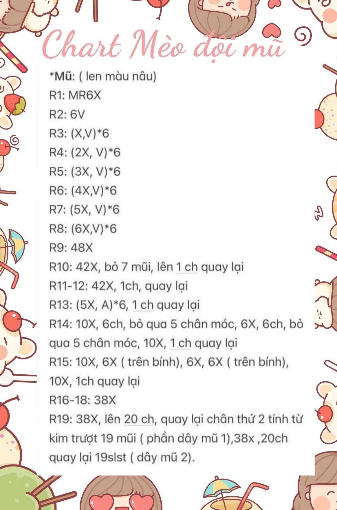 Chart mèo đội mũ size to