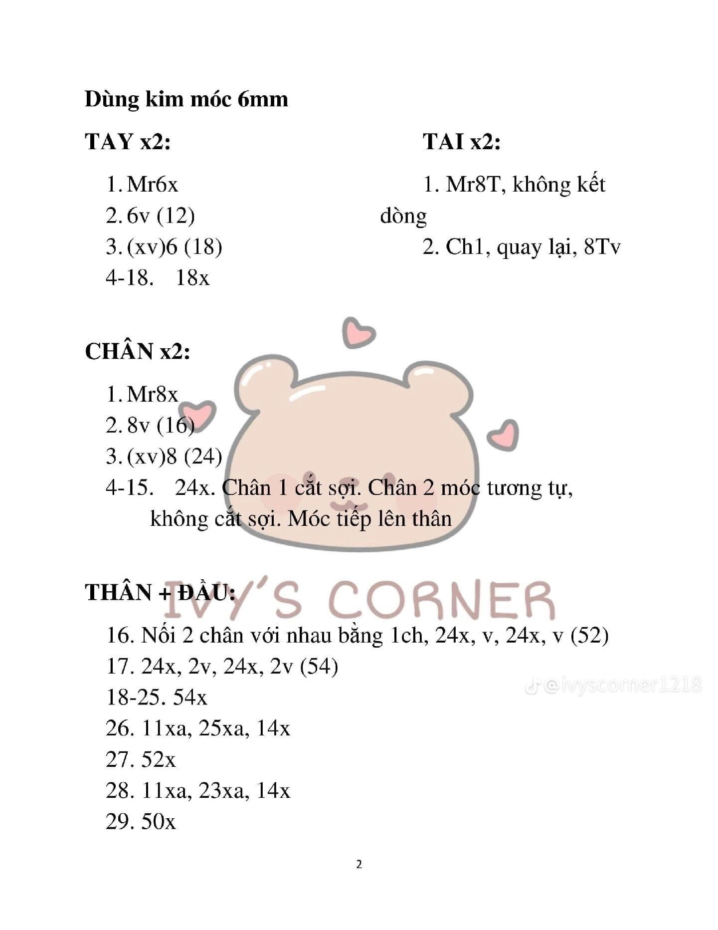 chart móc gấu size to bự