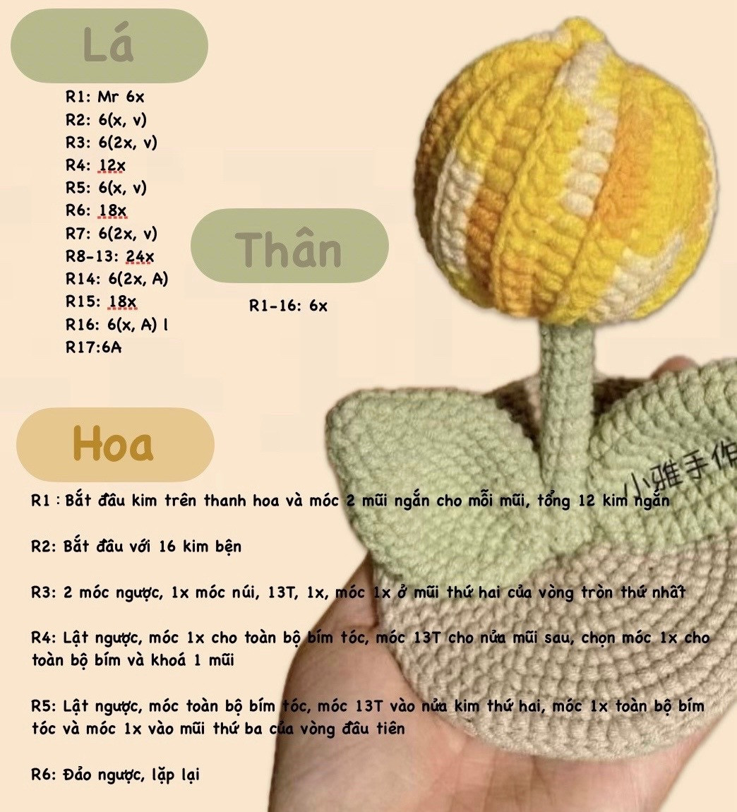 Chart móc giá đỡ điện thoại hoa tulip