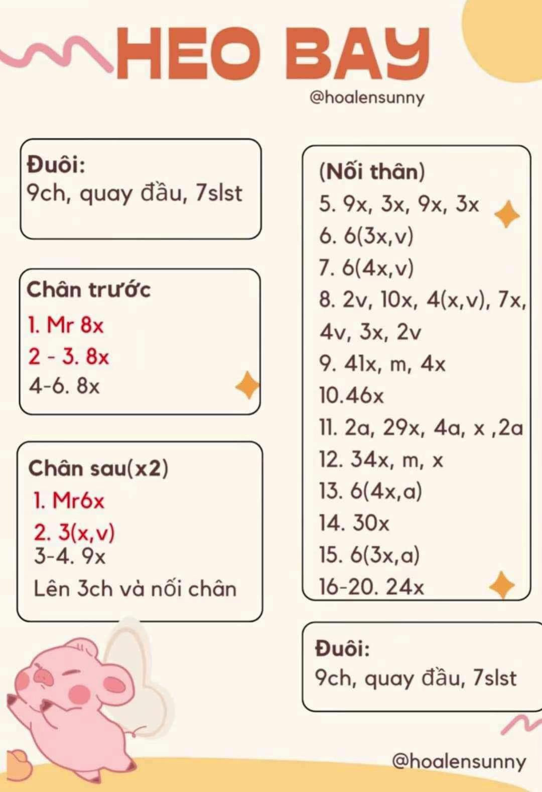 Chart móc heo bay, heo sandwich