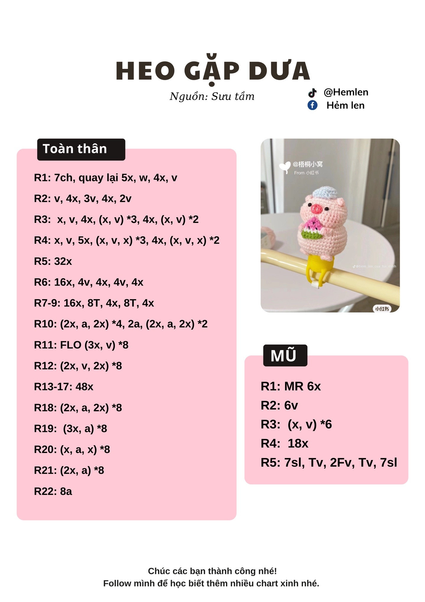 Chart móc heo gặm dưa.