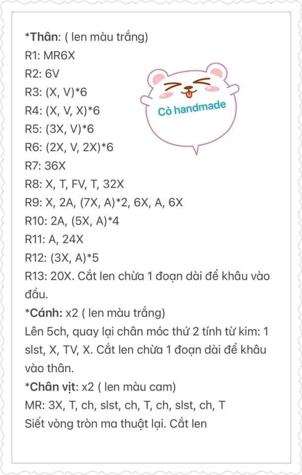 Chart móc khóa vịt củ hành