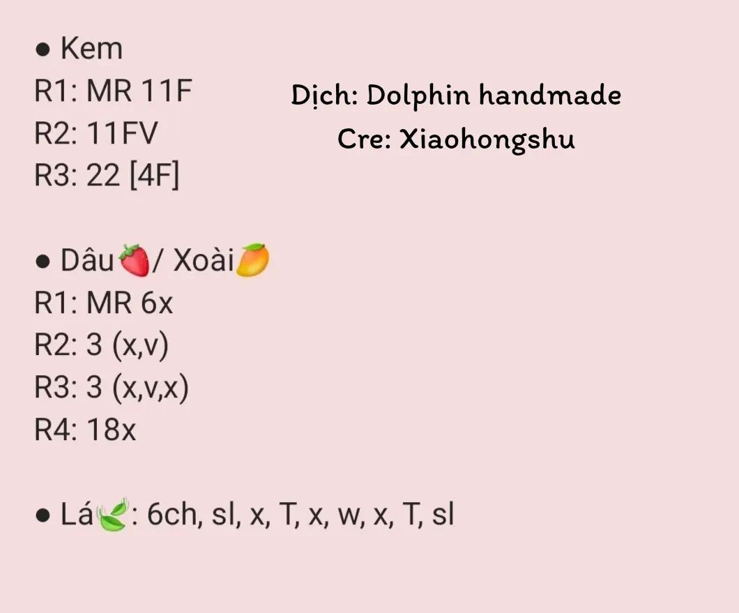 Chart móc len  bánh kẹp