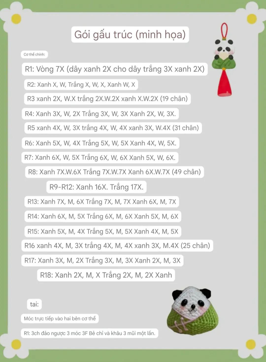 Chart Móc Len Bánh Ú Gấu Trúc 🐼