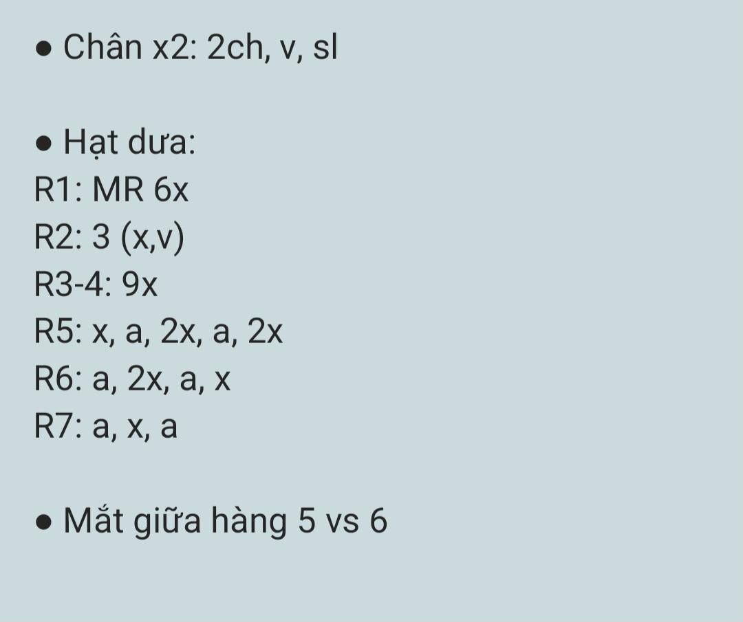 chart móc len Chuột hamster🐭