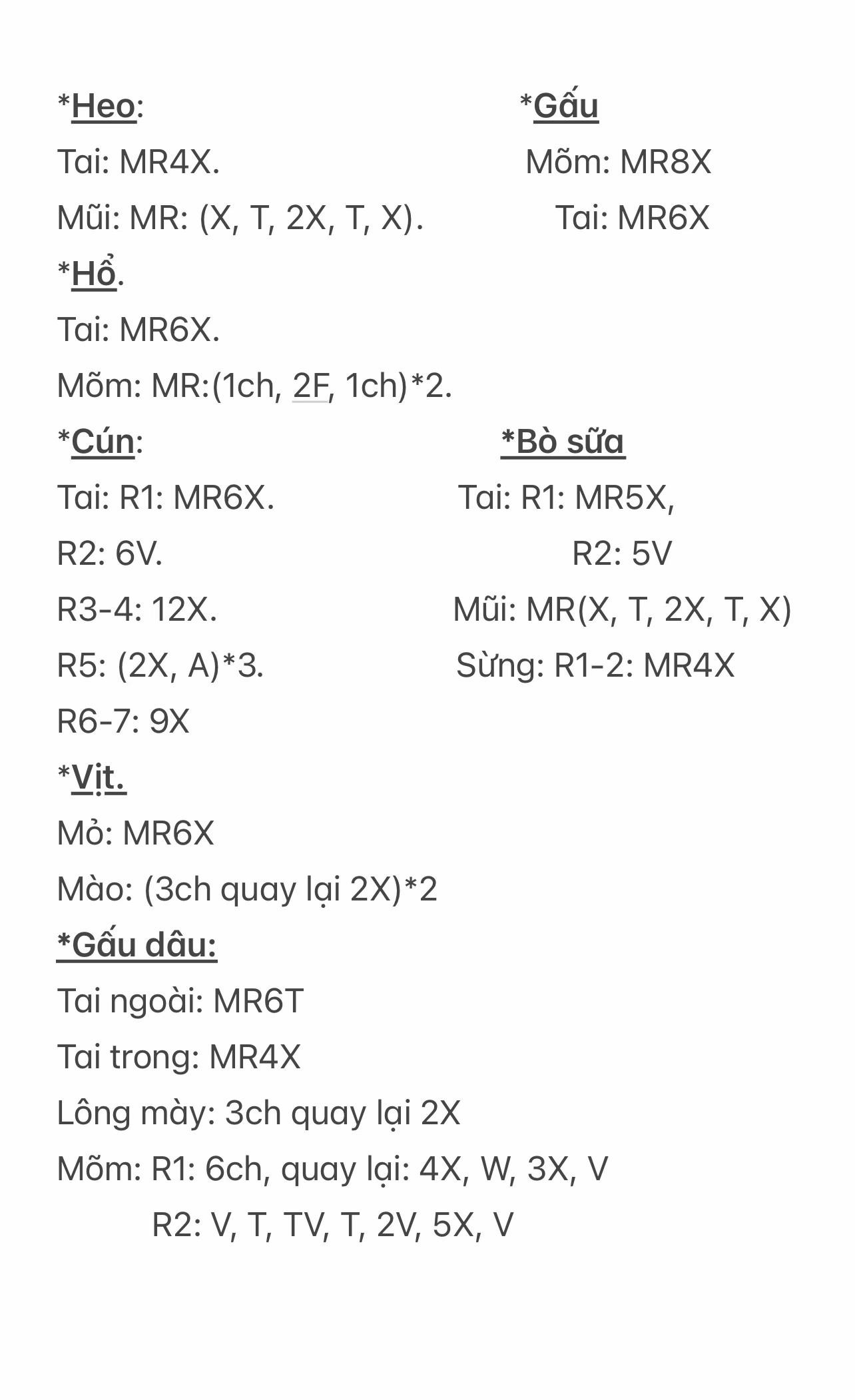 Chart móc len thú mini mèo, gấu, cừu, panda, vịt thỏ,.....