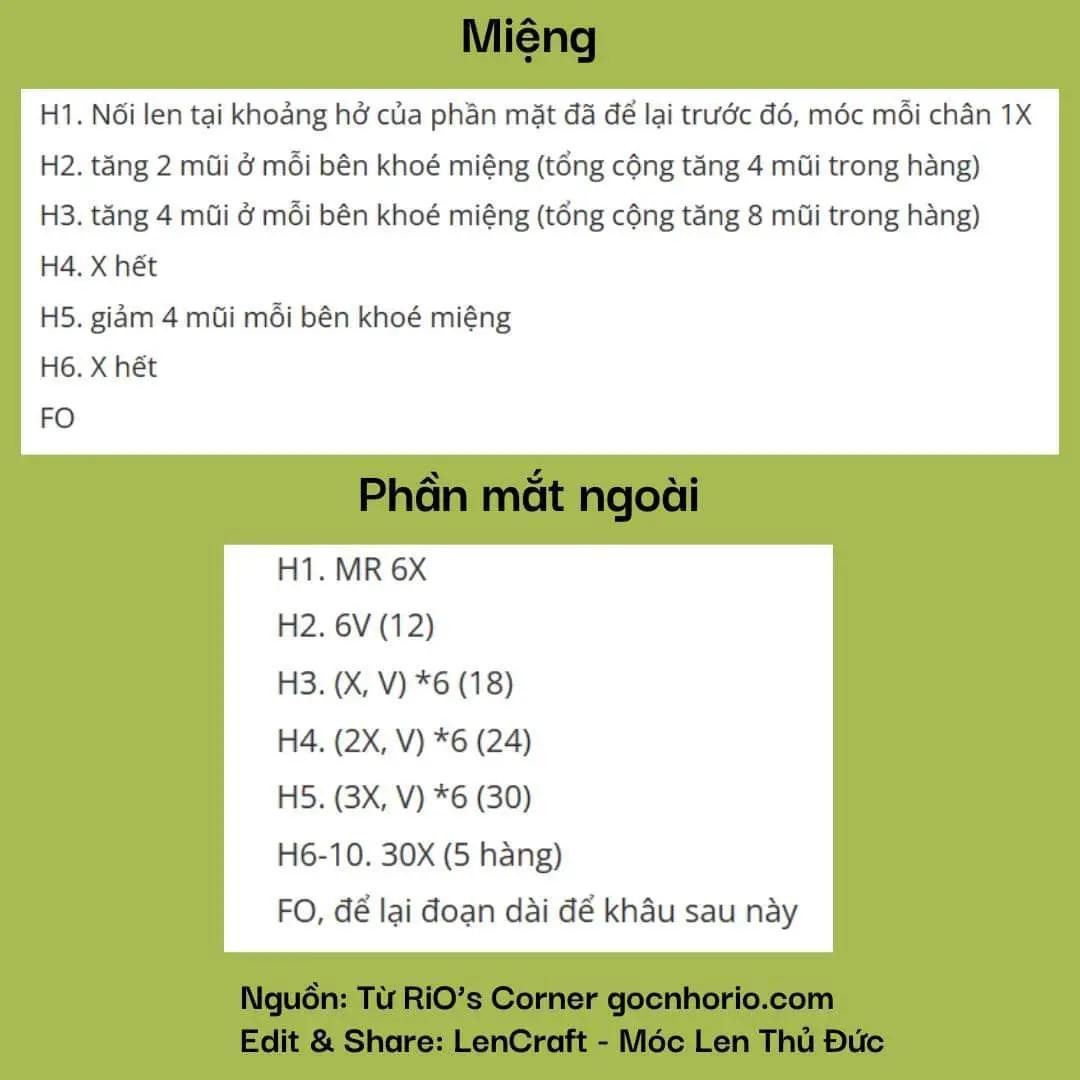 chart móc len túi ếch vô tri