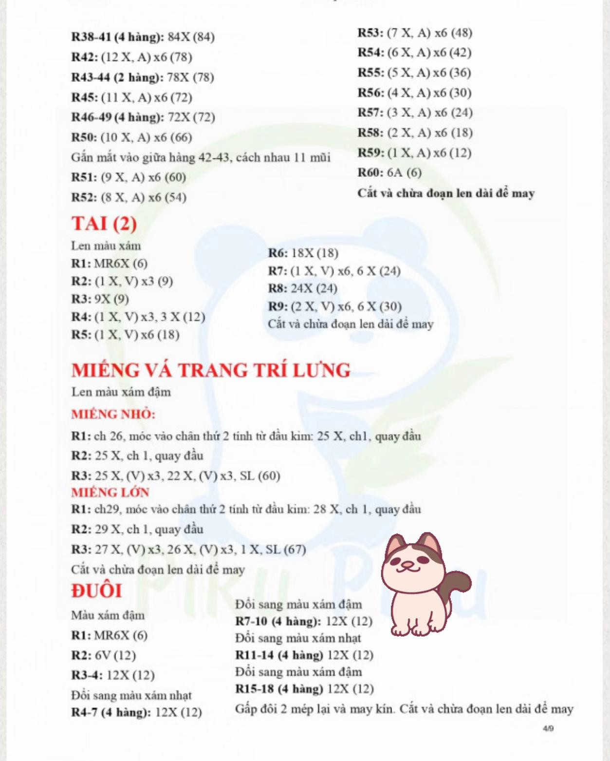 chart móc mèo ú cầm kem