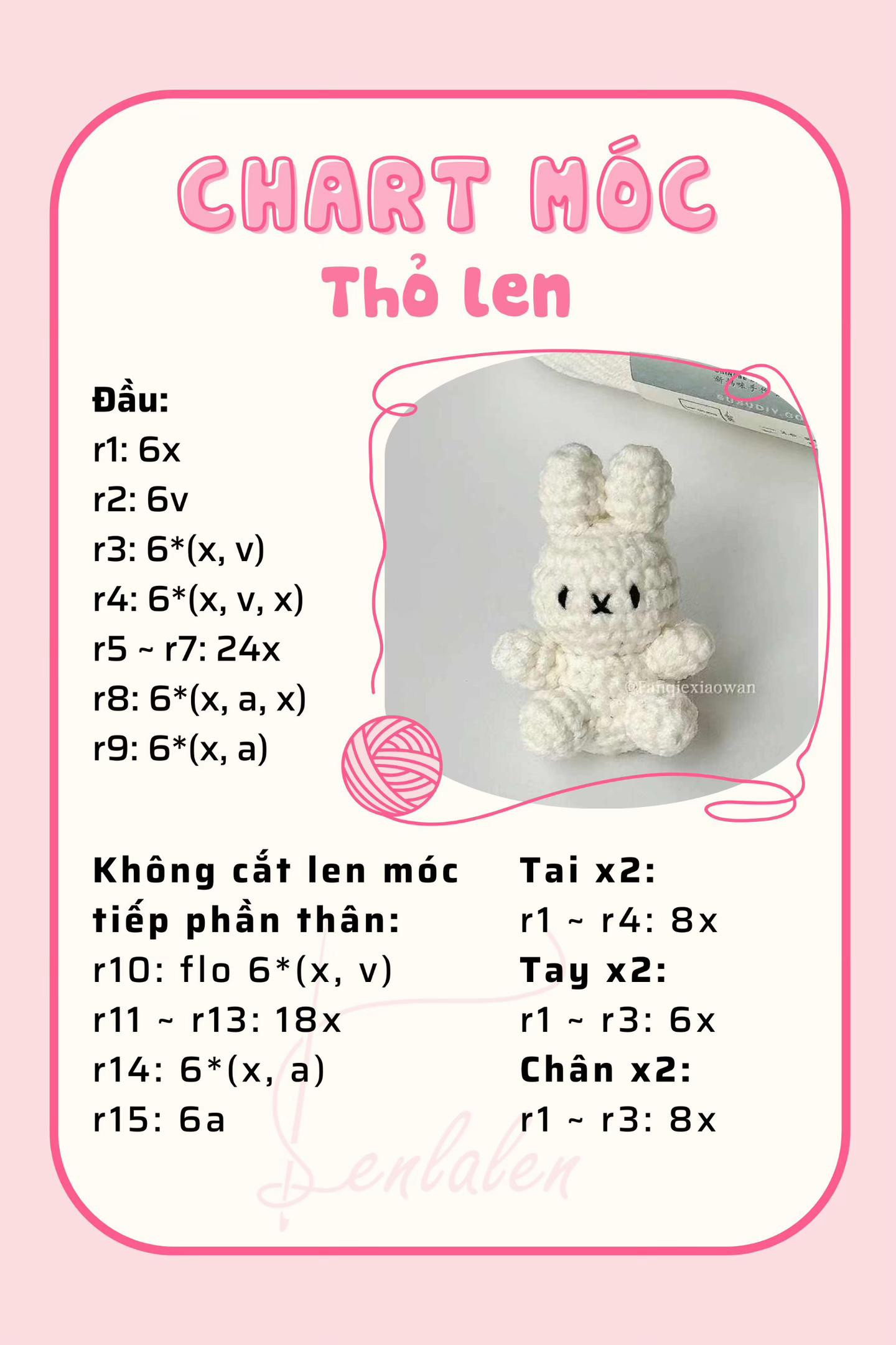 Chart móc thỏ len