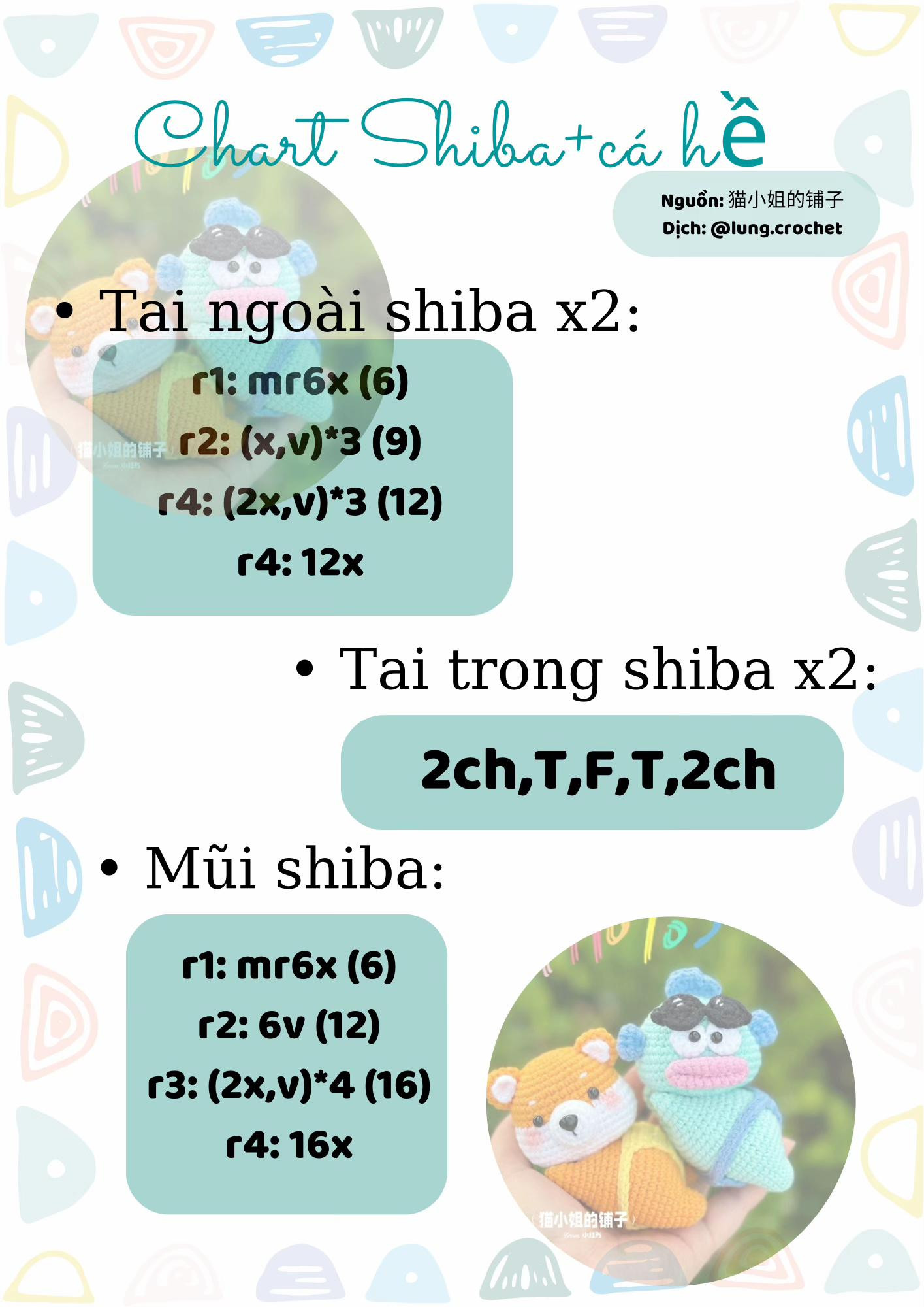 chart shiba + cá hề