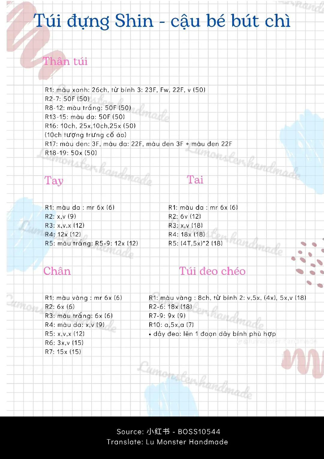 Chart túi đựng shin cậu bé bút chì.