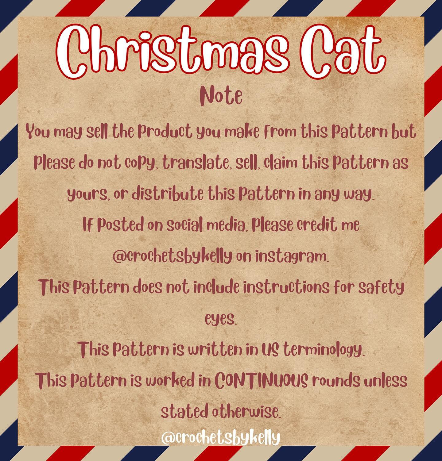 christmas cat free pattern