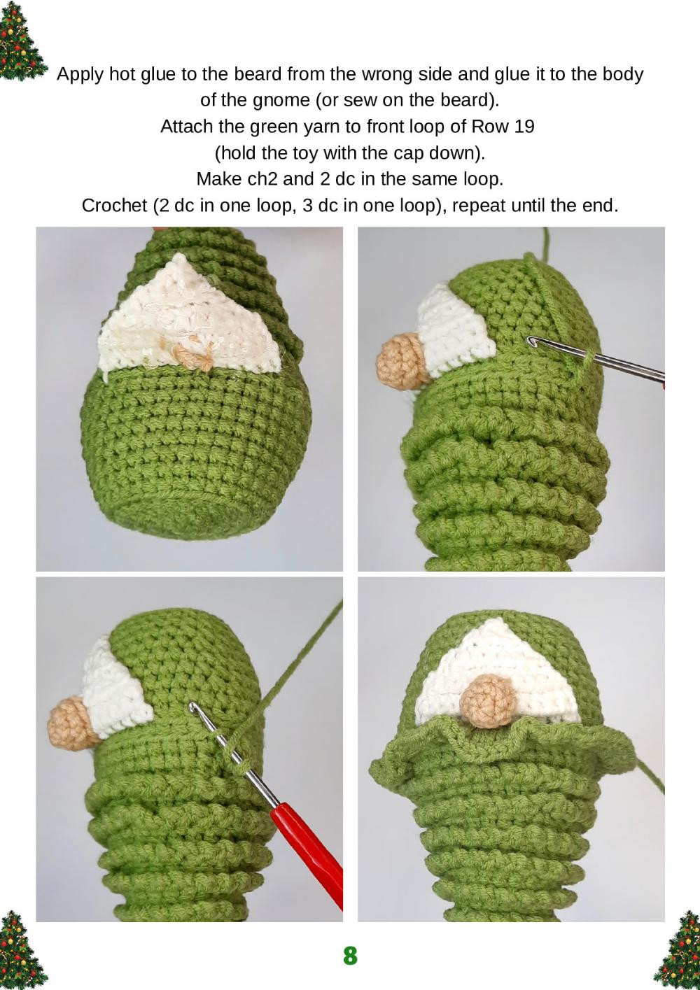 Christmas tree gnome CROCHET PATTERN Designer