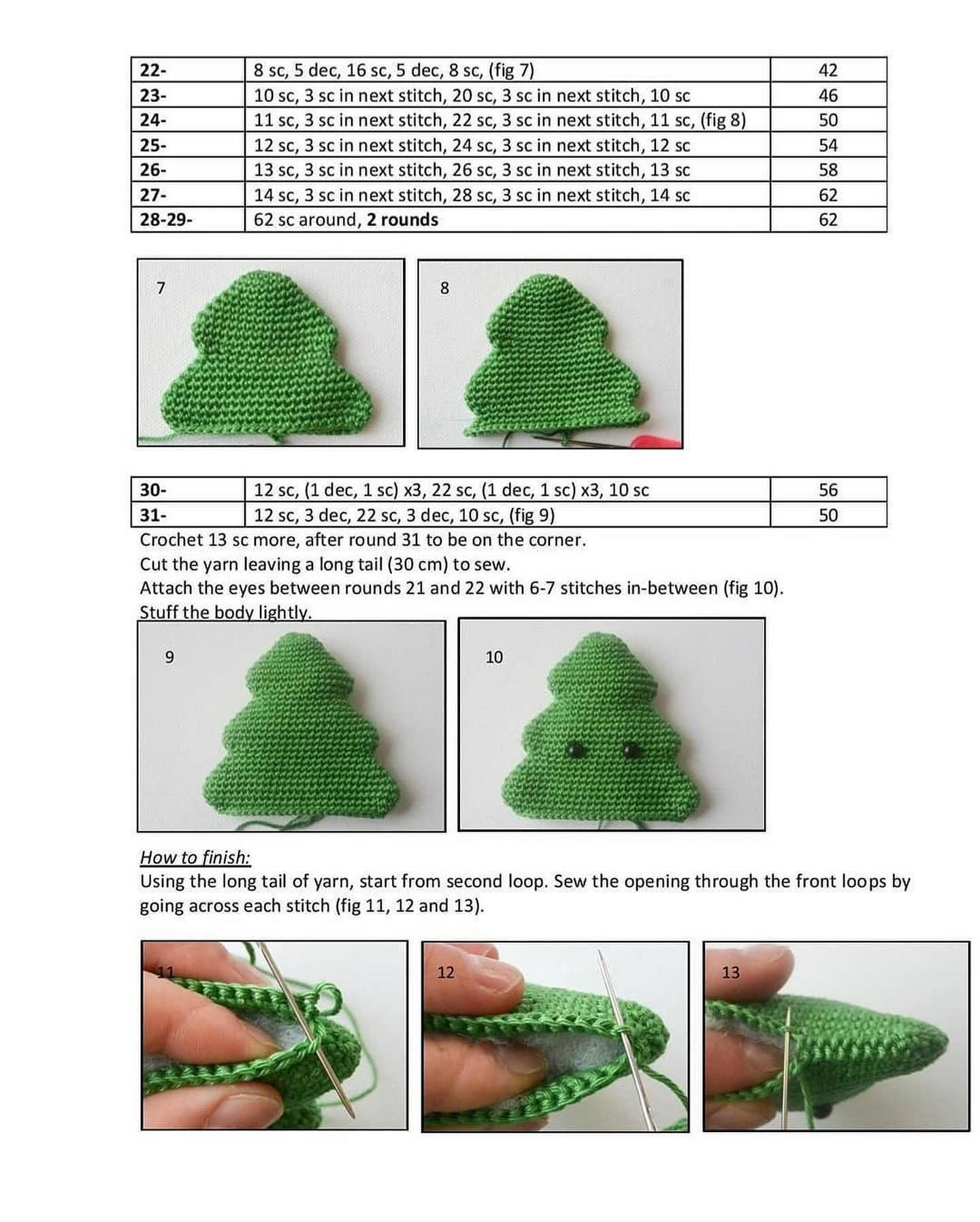 christmas tree green crochet pattern