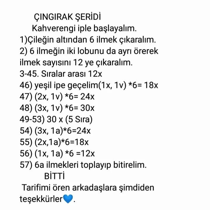 Çilek çıngırak tığ işi modeli