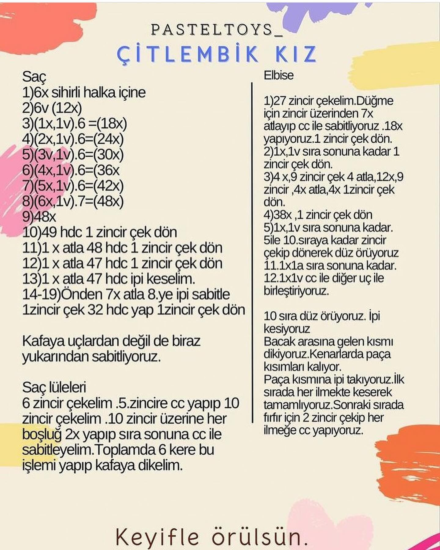 Çitlembik kız ❣️ Kırmızı tulum giyen bebek için tığ işi modeli.