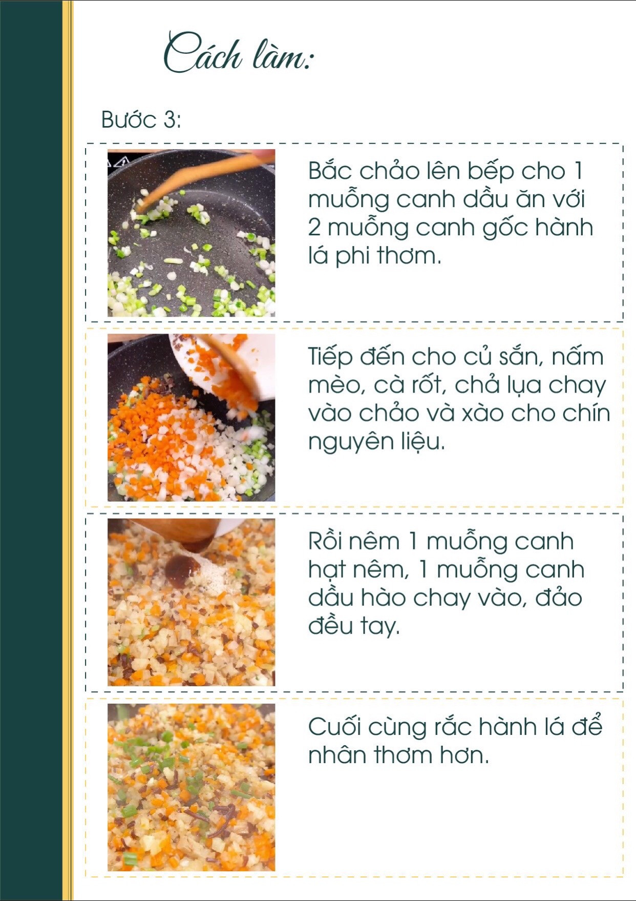 công thứ nấu ăn chay, món bánh mì hấp chay.