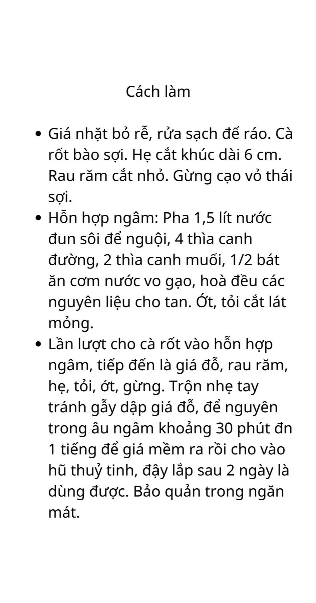 công thức 5 món ngâm (muối) chua giòn ngon cực đưa cơm: dưa giá, chân gà ngâm sả tắc, bắp bò ngâm mắm, cá pháo cay ngọt, dưa cải bẹ chua,