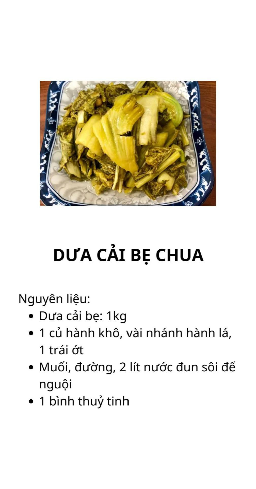 công thức 5 món ngâm (muối) chua giòn ngon cực đưa cơm: dưa giá, chân gà ngâm sả tắc, bắp bò ngâm mắm, cá pháo cay ngọt, dưa cải bẹ chua,