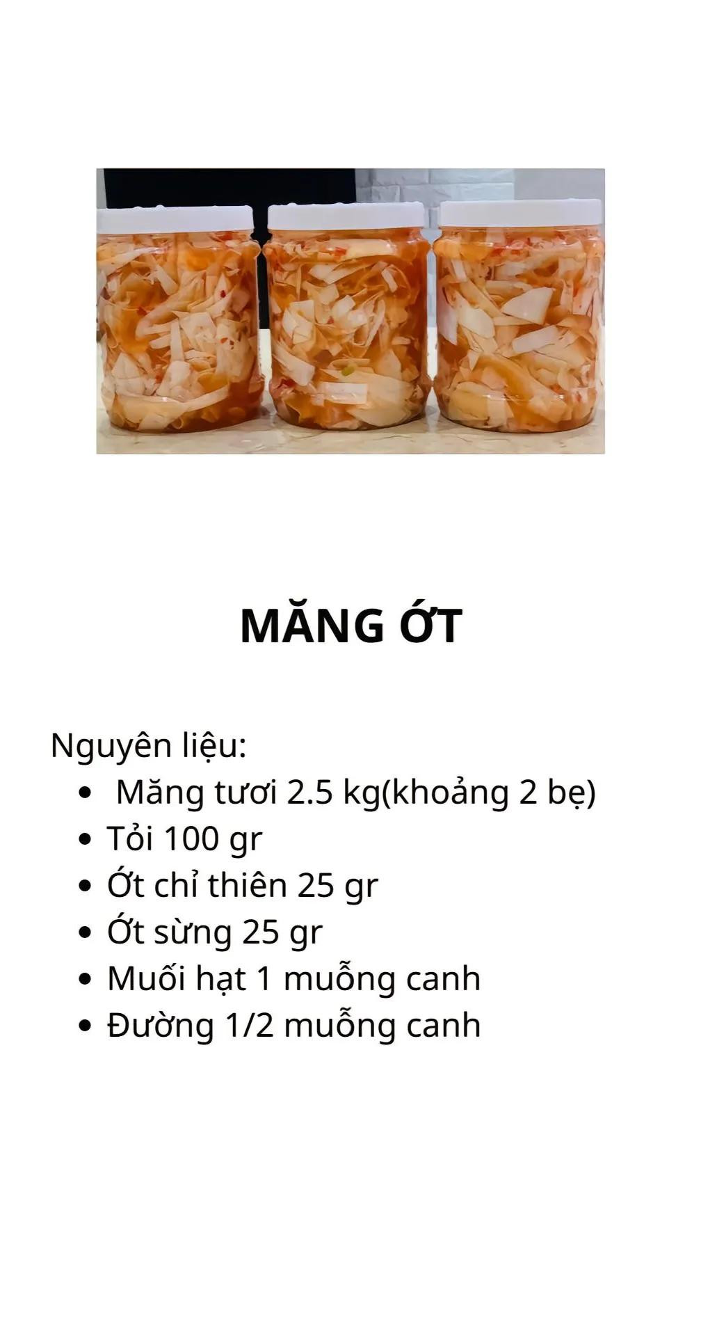 công thức 5 món ngâm (muối) chua giòn ngon cực đưa cơm phần 2: măng ớt, dưa góp, dưa bắp cải, rau muống chua ngọt, sung muối,