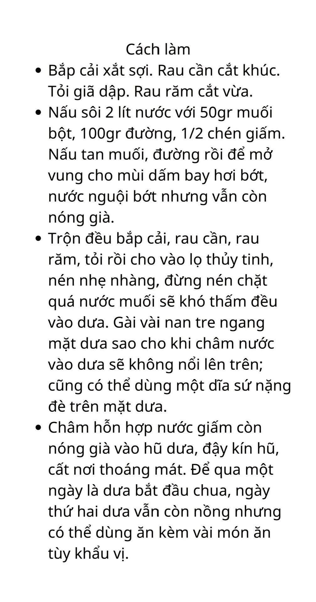 công thức 5 món ngâm (muối) chua giòn ngon cực đưa cơm phần 2: măng ớt, dưa góp, dưa bắp cải, rau muống chua ngọt, sung muối,