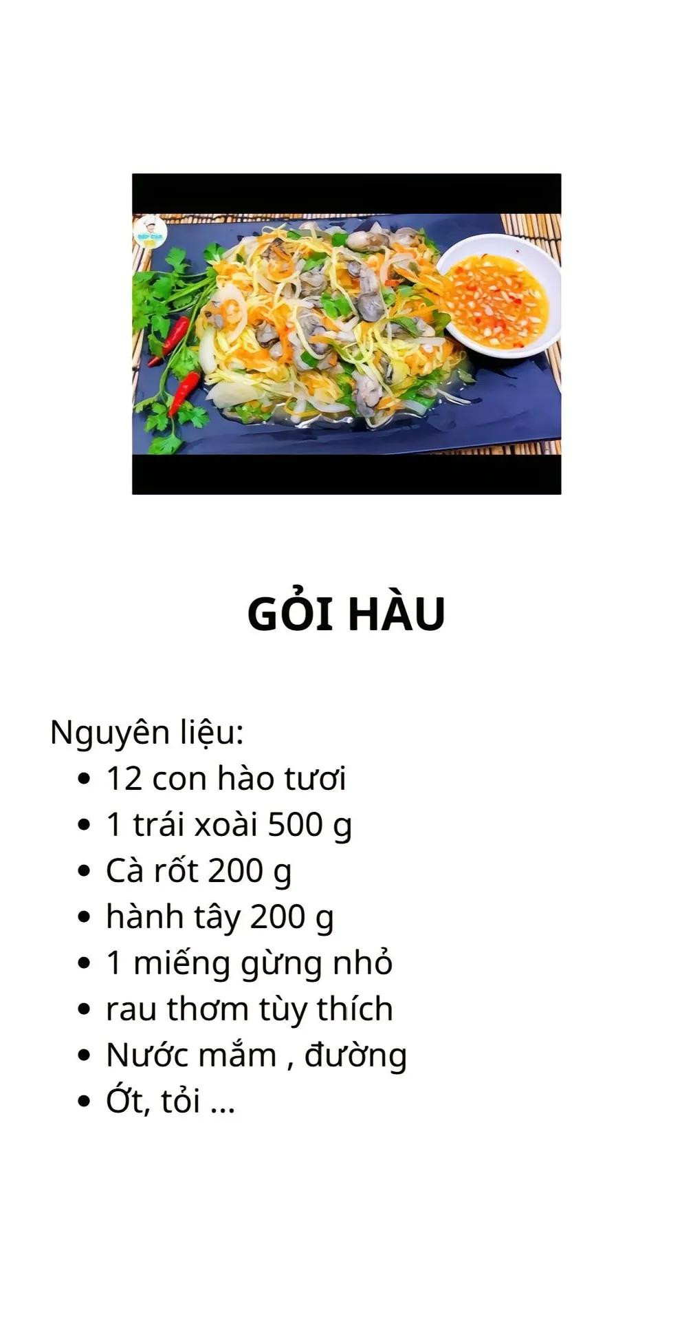 công thức 5 món nộm gỏi đơn giản dễ làm phần 2: gỏi tai heo dưa leo, gỏi mực chua cay, gỏi ngó sen tôm thịt. gỏi hảu, gỏi bò tái chanh,