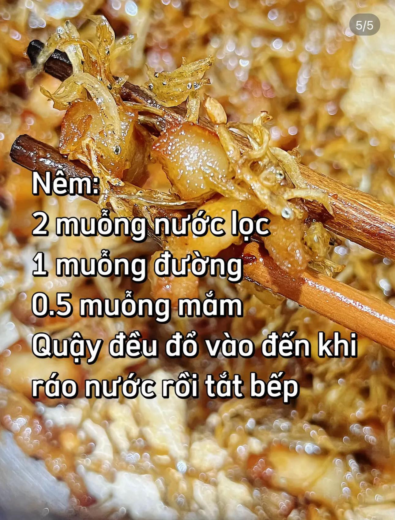 công thức ba rọi rang cá cơm nhí