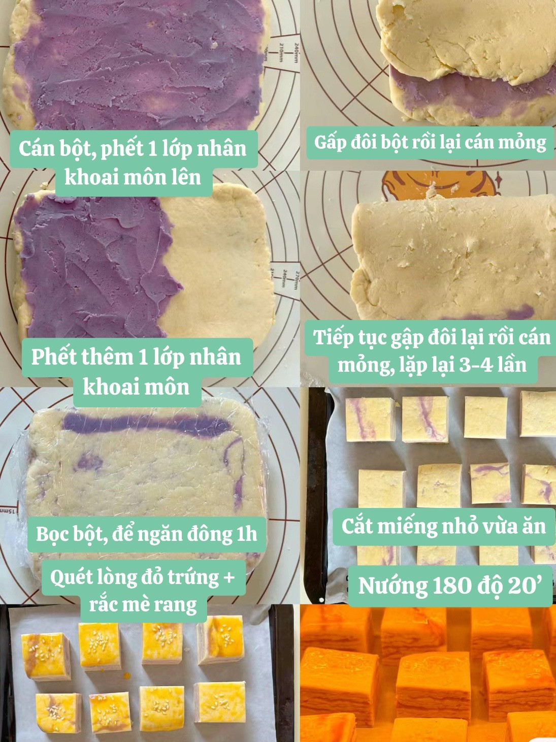 Công thức bánh khoai môn nướng.