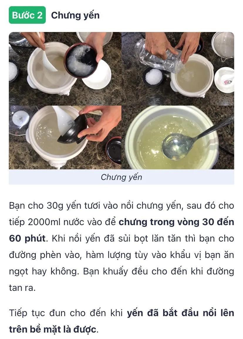 Công thức canh chưng tổ yến đường phèn, cách làm yến chưng táo đỏ đường phèn, Cách chưng yến đường phen hạt sen,