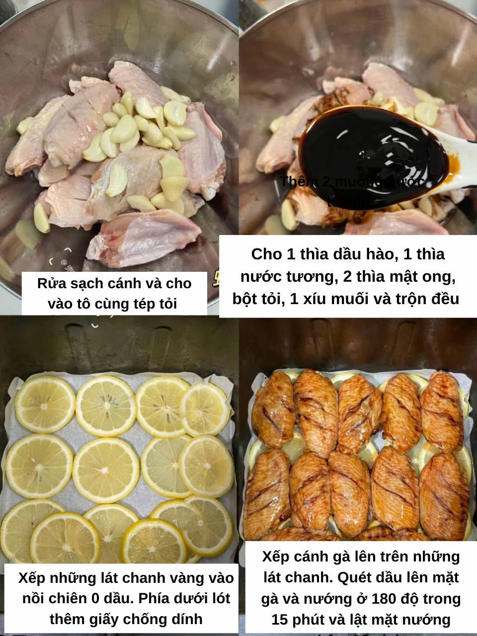 công thức cánh gà nướng chanh