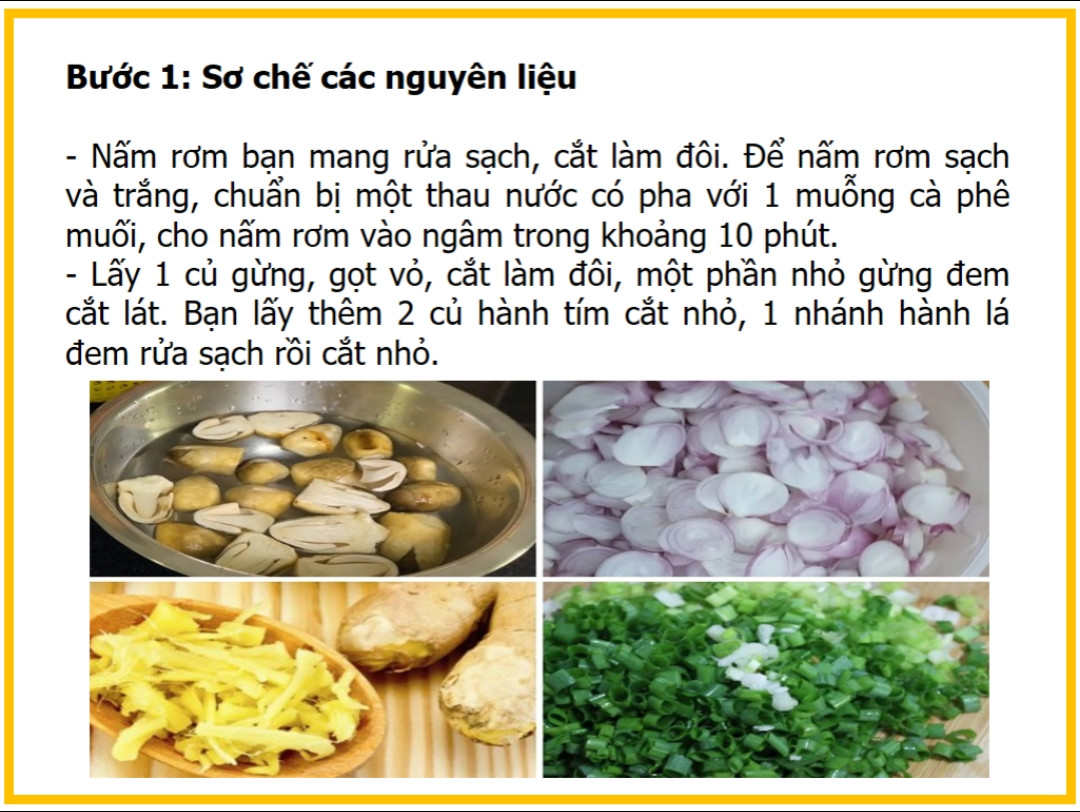 Công thức cháo tiêu vị người hoa