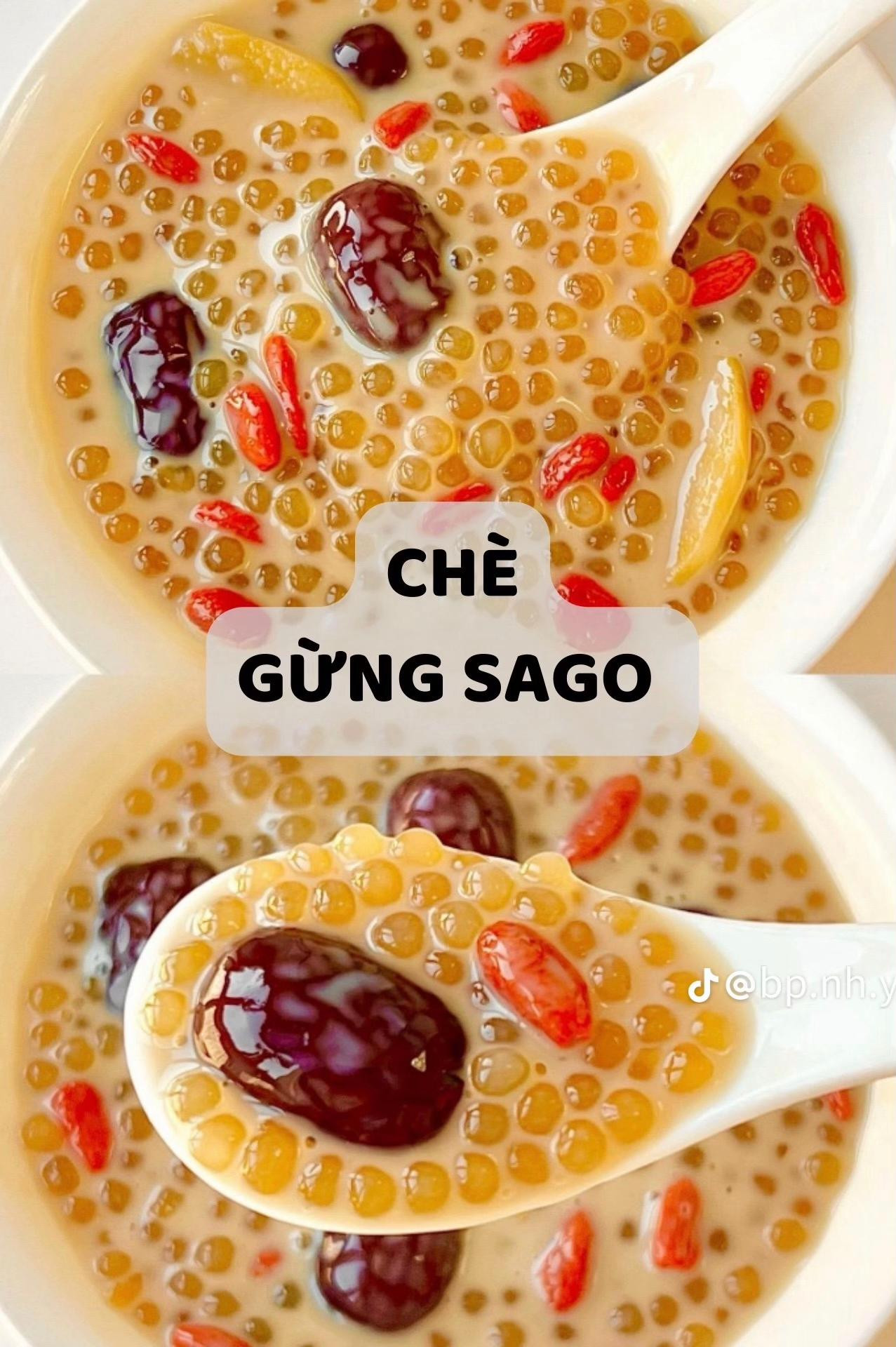 công thức chè cho chị em ngày dâu, chè khoai lang, chè gừng sago, súp dâu tremella, chè đậu đỏ bí ngô.